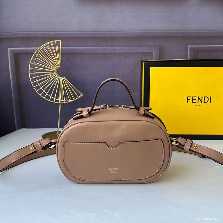 Cheap Camera Case Fendi Leather Grey Mini O'Lock Calf In 0731